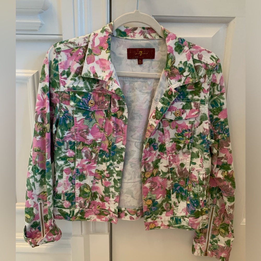 7 For All Mankind Floral Jacket